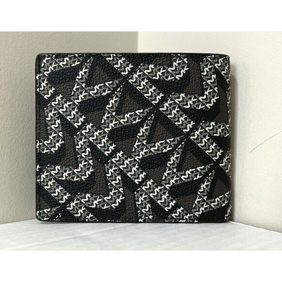 New Michael Kors Cooper Men's Billfold Wallet Olive / Army Green multi - Picture 2 of 5